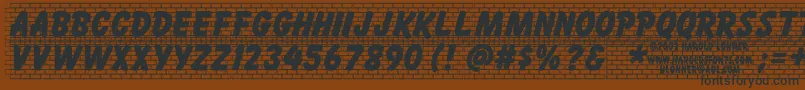 Шрифт Brickletter – чёрные шрифты на коричневом фоне