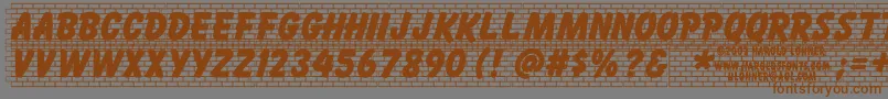 Brickletter Font – Brown Fonts on Gray Background