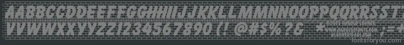 フォントBrickletter – 黒い背景に灰色の文字