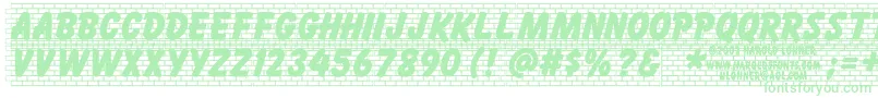 Brickletter-Schriftart – Grüne Schriften