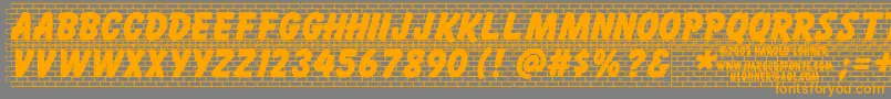 Шрифт Brickletter – оранжевые шрифты на сером фоне