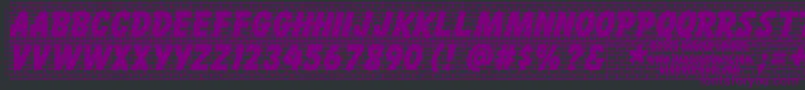 Brickletter Font – Purple Fonts on Black Background