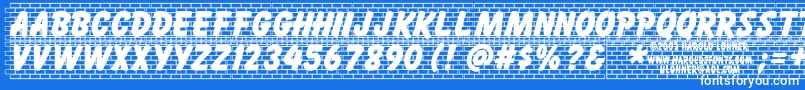 Подробнее о шрифте Brickletter Шрифт Brickletter – белые шрифты на синем фоне