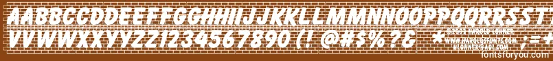 Brickletter Font – White Fonts on Brown Background