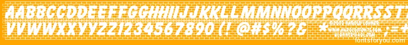 Brickletter Font – White Fonts on Orange Background