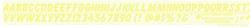 Brickletter Font – Yellow Fonts on White Background