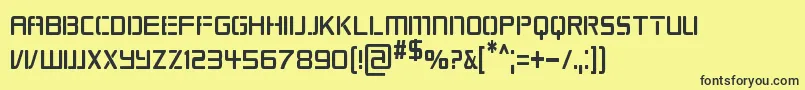 Repkcn Font – Black Fonts on Yellow Background