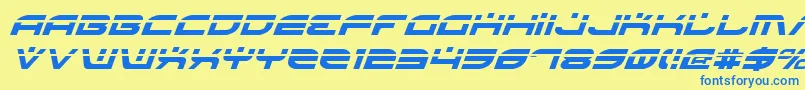 fuente BattlefieldLaserItalic – Fuentes Azules Sobre Fondo Amarillo