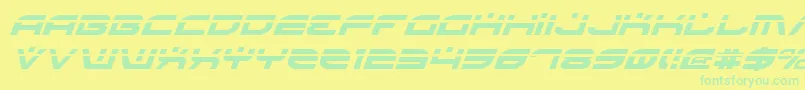 BattlefieldLaserItalic Font – Green Fonts on Yellow Background