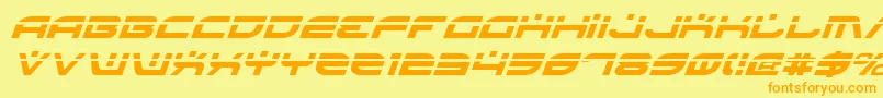 fuente BattlefieldLaserItalic – Fuentes Naranjas Sobre Fondo Amarillo