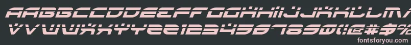 フォントBattlefieldLaserItalic – 黒い背景にピンクのフォント