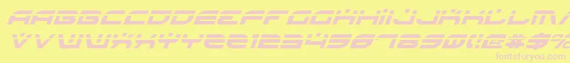 BattlefieldLaserItalic Font – Pink Fonts on Yellow Background