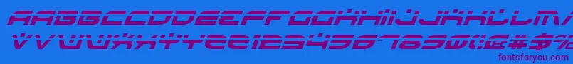 BattlefieldLaserItalic Font – Purple Fonts on Blue Background