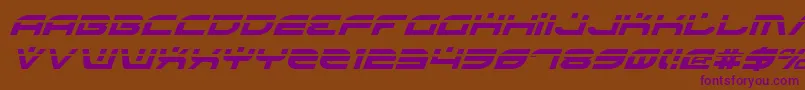 BattlefieldLaserItalic Font – Purple Fonts on Brown Background