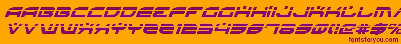 BattlefieldLaserItalic Font – Purple Fonts on Orange Background