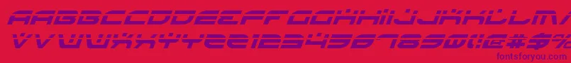 BattlefieldLaserItalic Font – Purple Fonts on Red Background