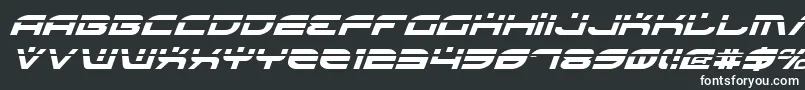 フォントBattlefieldLaserItalic – 白い文字