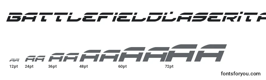 BattlefieldLaserItalic Font Sizes