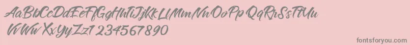 RougeMaheiraVintagePersonalUse Font – Gray Fonts on Pink Background