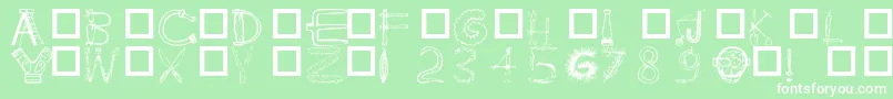 101InMyYard Font – White Fonts on Green Background