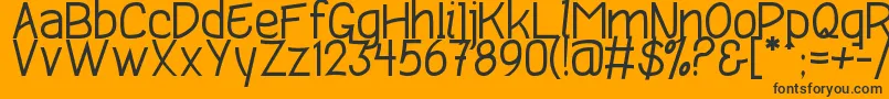 Ponderatta Font – Black Fonts on Orange Background