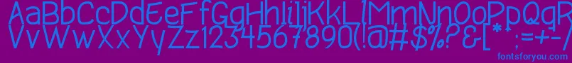 Ponderatta Font – Blue Fonts on Purple Background