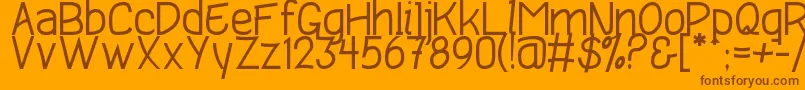 Ponderatta Font – Brown Fonts on Orange Background