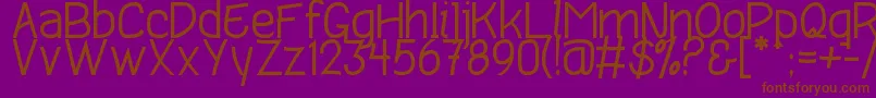 Ponderatta Font – Brown Fonts on Purple Background