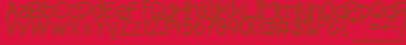 Ponderatta Font – Brown Fonts on Red Background