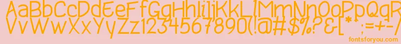 Ponderatta Font – Orange Fonts on Pink Background