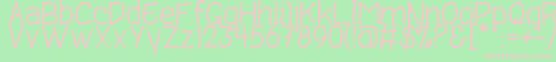 Ponderatta Font – Pink Fonts on Green Background