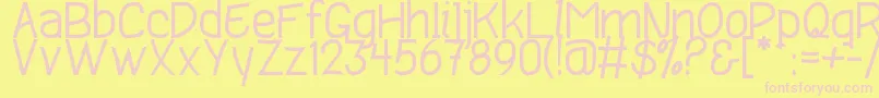 Ponderatta Font – Pink Fonts on Yellow Background
