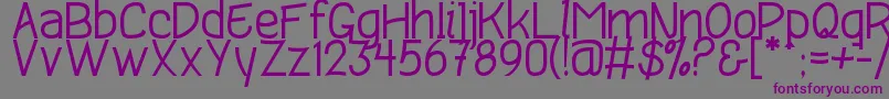 Ponderatta Font – Purple Fonts on Gray Background