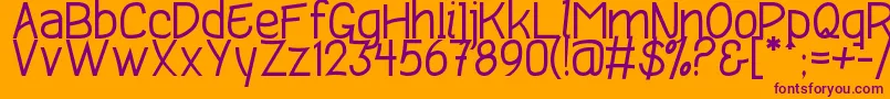 Ponderatta Font – Purple Fonts on Orange Background