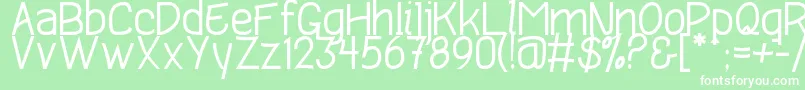 Ponderatta Font – White Fonts on Green Background