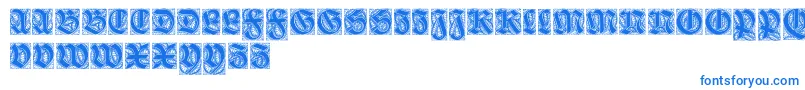 Ehmckeschwabacher Font – Blue Fonts on White Background