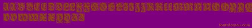 Ehmckeschwabacher Font – Brown Fonts on Purple Background