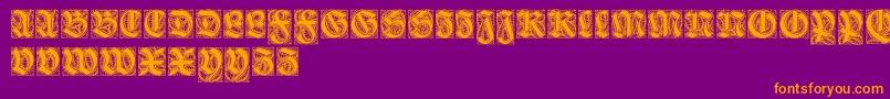 Ehmckeschwabacher Font – Orange Fonts on Purple Background