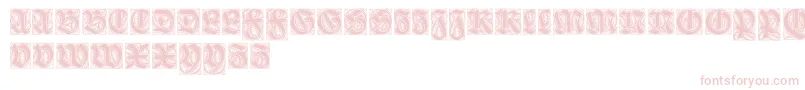 Ehmckeschwabacher-Schriftart – Rosa Schriften auf weißem Hintergrund