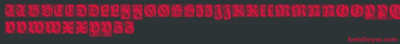 Ehmckeschwabacher Font – Red Fonts on Black Background