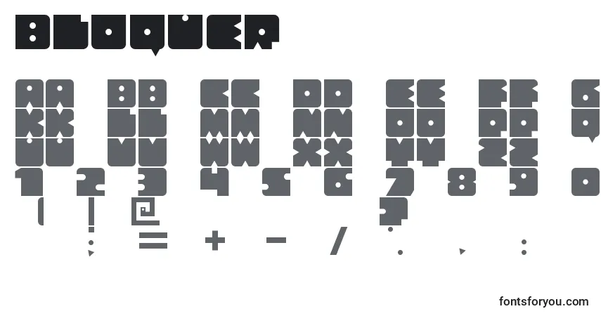 Bloquerフォント–アルファベット、数字、特殊文字