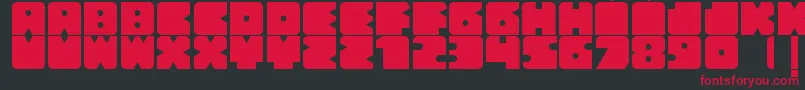Bloquer Font – Red Fonts on Black Background