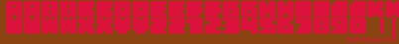 Bloquer Font – Red Fonts on Brown Background