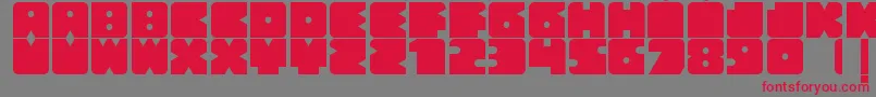 Bloquer Font – Red Fonts on Gray Background