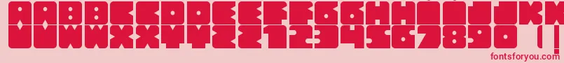 Bloquer Font – Red Fonts on Pink Background