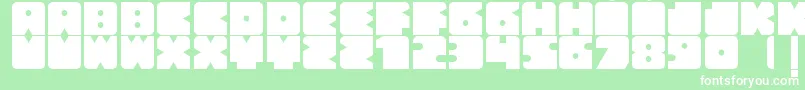 Bloquer Font – White Fonts on Green Background