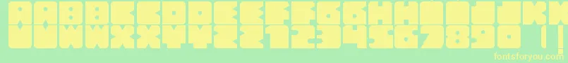 Bloquer Font – Yellow Fonts on Green Background
