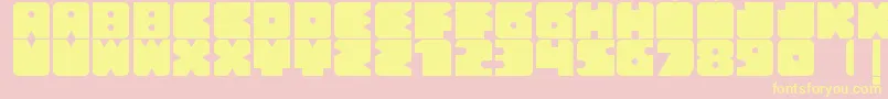 Bloquer Font – Yellow Fonts on Pink Background