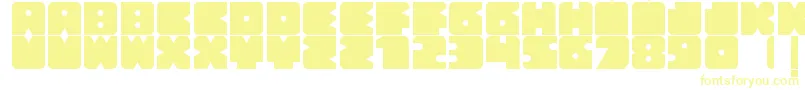 フォントBloquer – 白い背景に黄色の文字