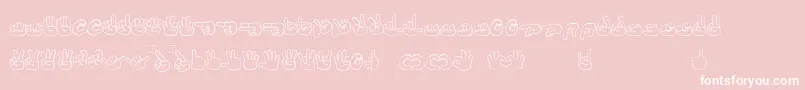 Fingerspelling Font – White Fonts on Pink Background
